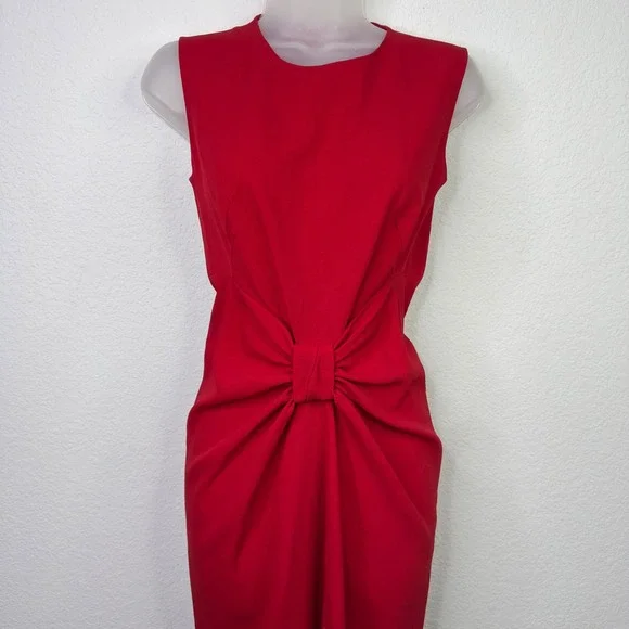 Vintage Prada Dress 40 Red Sleeveless Romantic Cocktail Holiday Italian  Designer